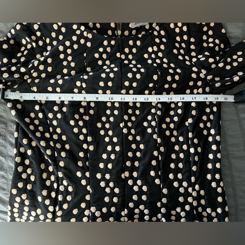 Danny and Nicole - Cute black and cream colored polka dot dress Size 10 - Picture 3 of 10